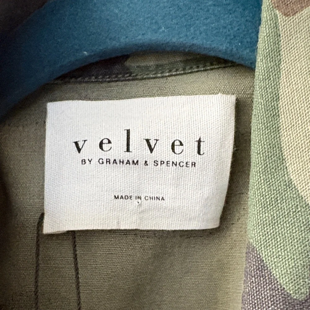Velvet Graham Spencer Camo Utility Jacket NWT XS Military Cargo Coat
